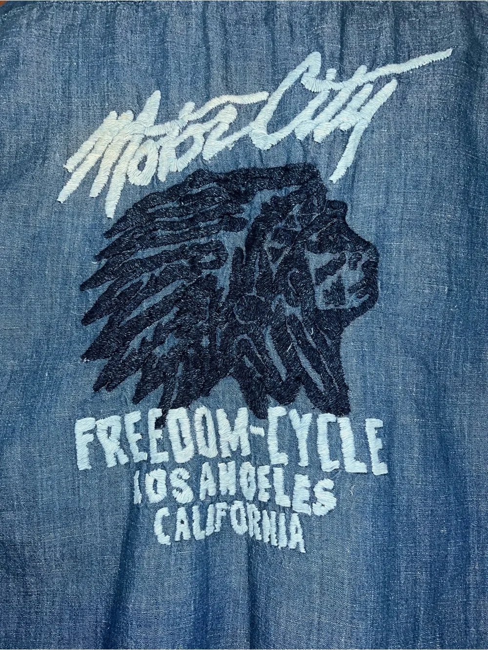 The Great China Wall Motor City Freedom Cycle Denim Shirt ASO Jessica Simpson - Picture 9 of 16